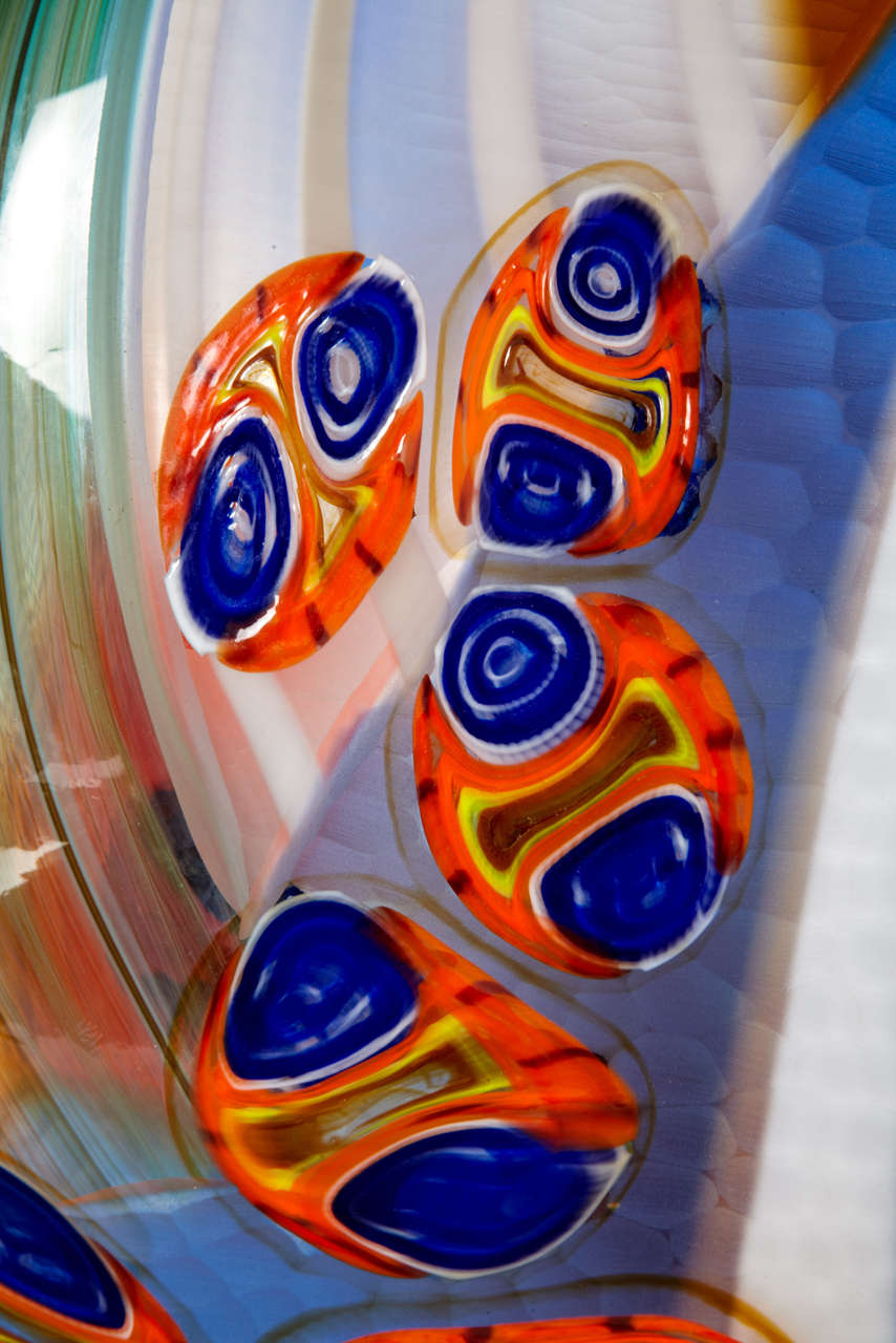 Italian Artistic Murano Glass Vase by Studio Salvadore