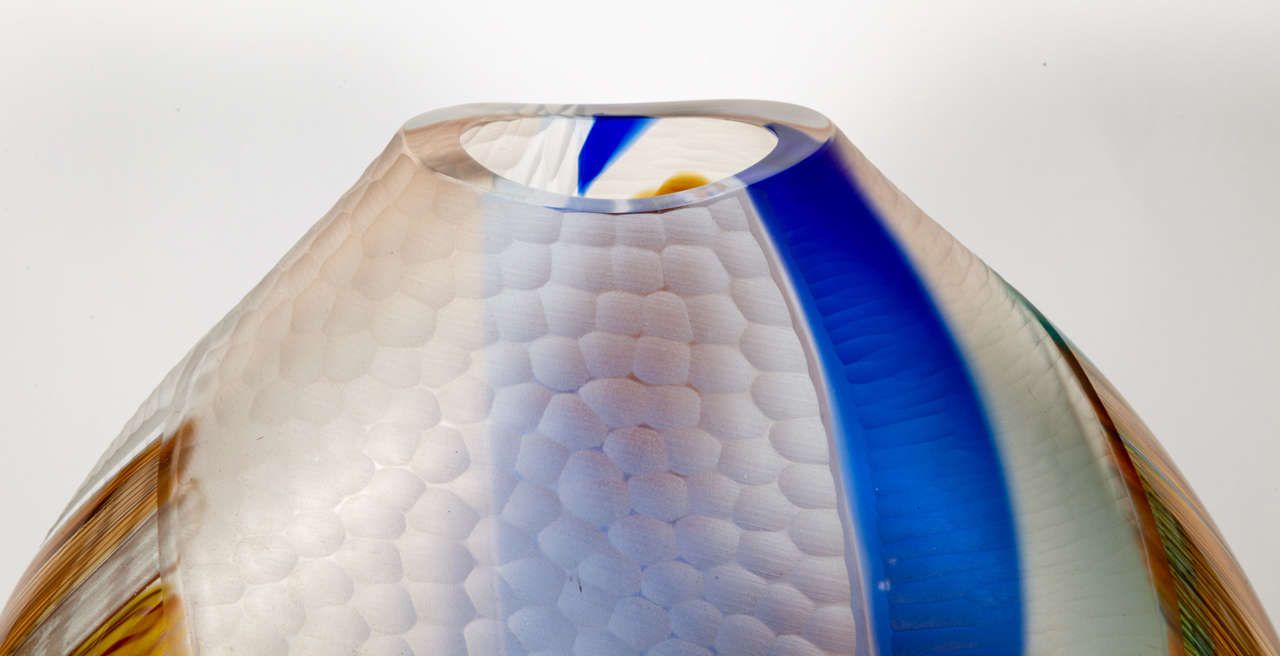 Artistic Murano Glass Vase by Studio Salvadore 4