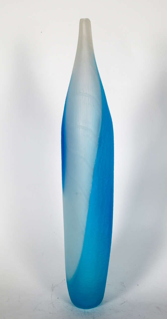 Contemporary Artistic Murano Glass Vase by Studio Salvadore For Sale