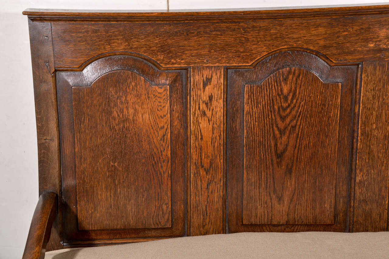 British Queen Anne Era Carved Oak Settle For Sale