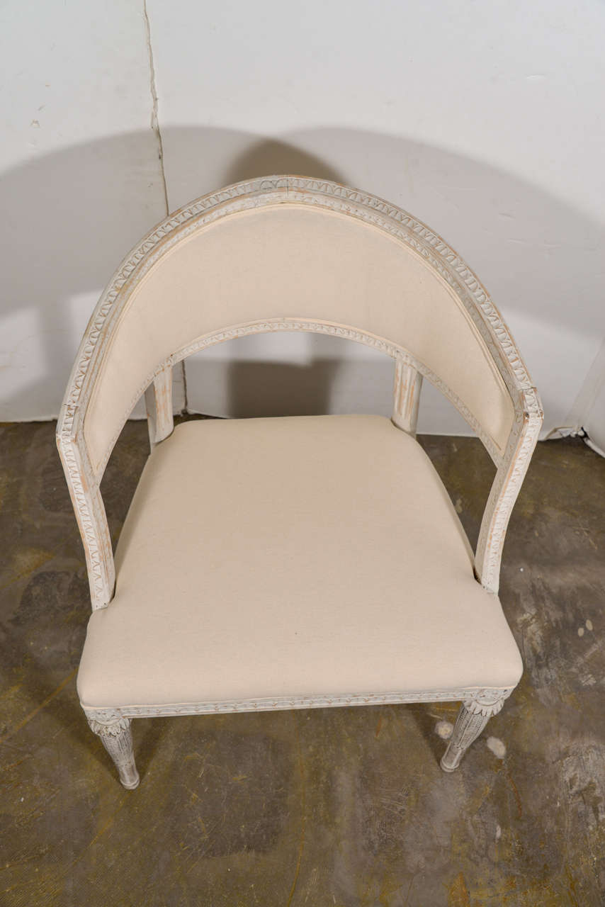 18th Century and Earlier Pair of Classic Gustavian Armchairs For Sale