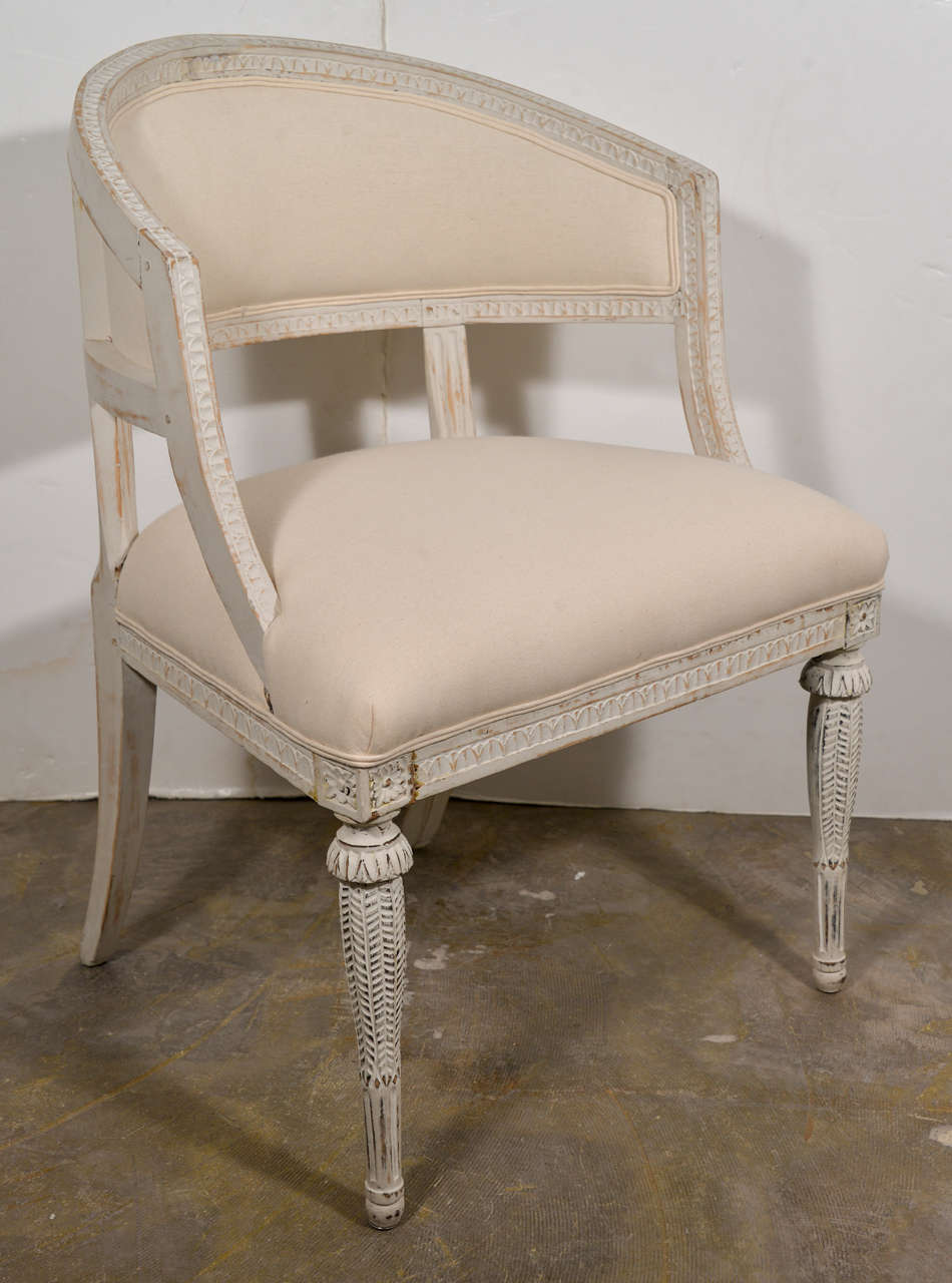 Pair of Classic Gustavian Armchairs For Sale 3
