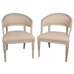 Pair of Classic Gustavian Armchairs
