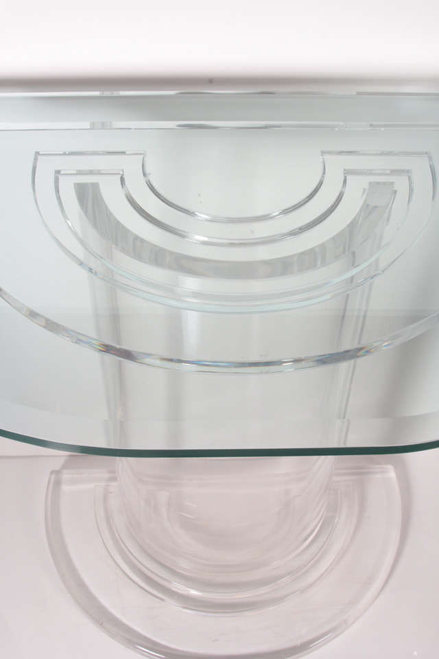 French Lucite Console In Good Condition For Sale In High Point, NC