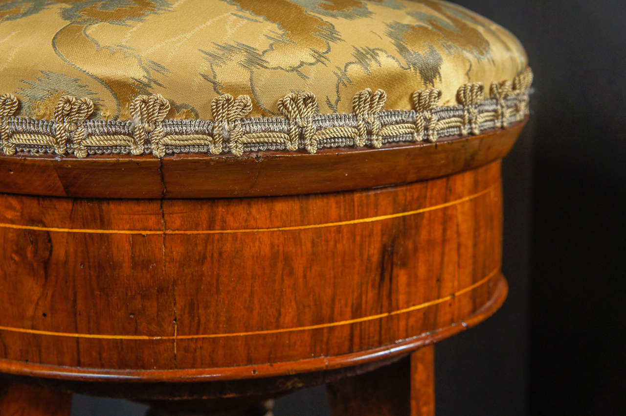 Fabric  German Biedermeier Stool