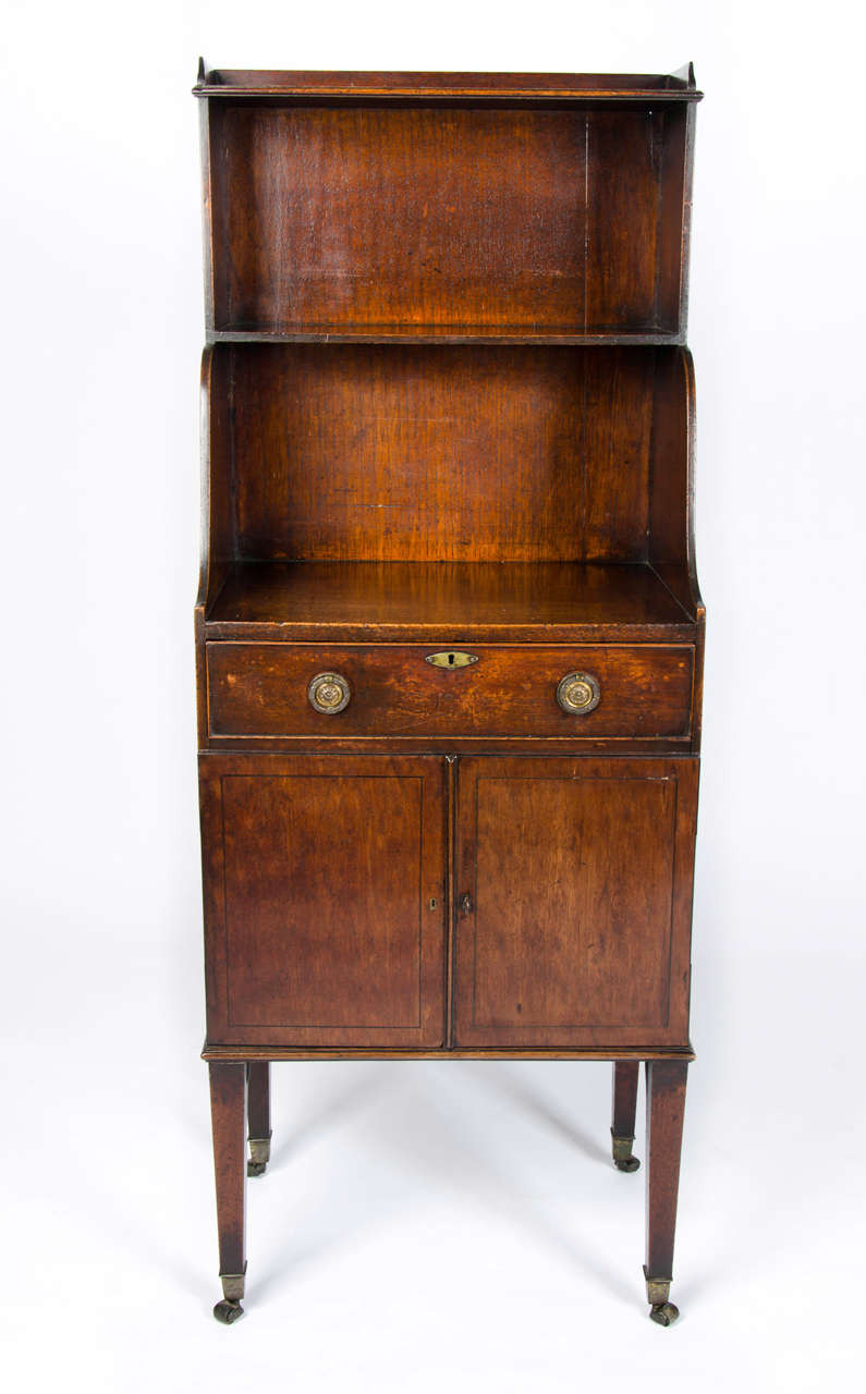 Centennial Waterfall Bookshelves with Fitted Drawer and Cupboard Below