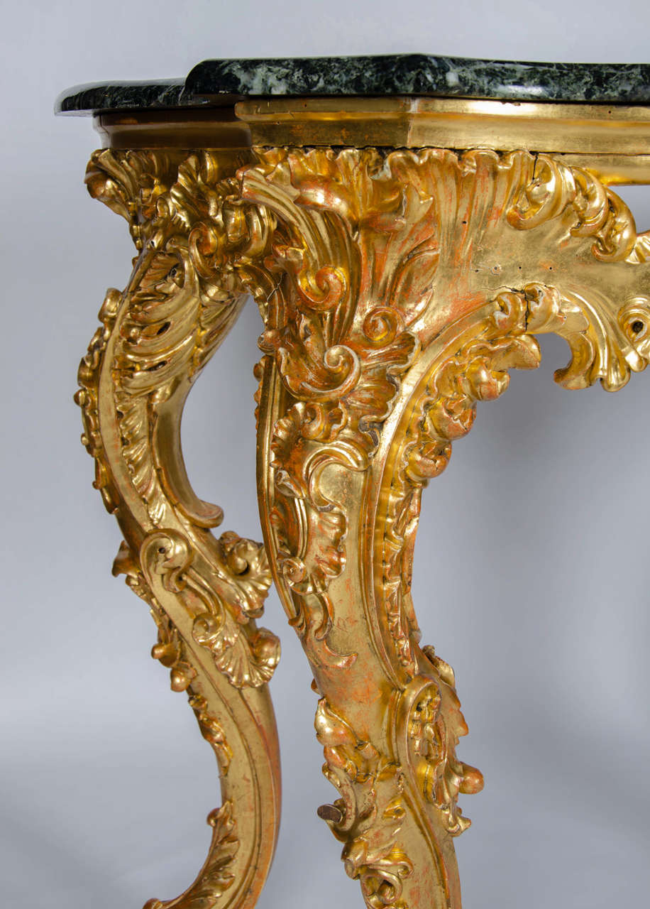 British 19th Century Rococo Revival Console Table For Sale