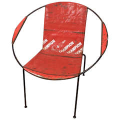 Vintage African Oil Barrel Scoop Chair