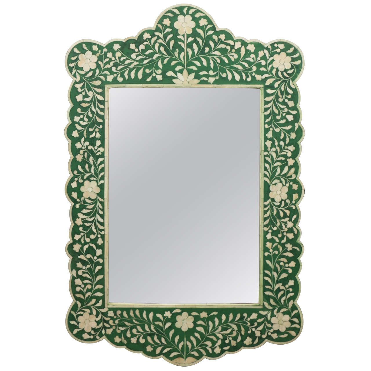Indian Inlaid Bone Mirror For Sale