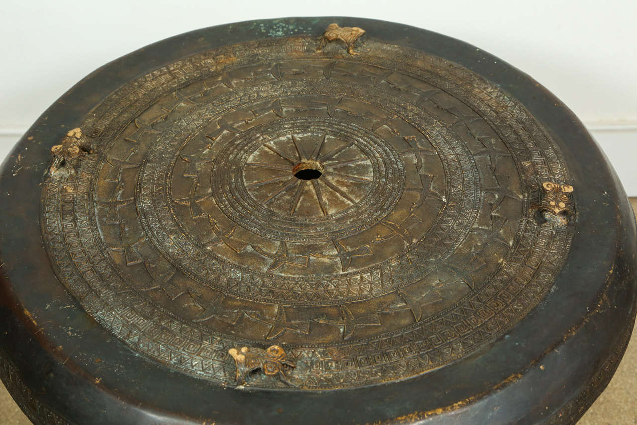 19th Century Asian Bronze Rain Drum