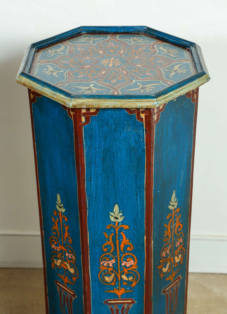 Hand-Crafted Pair of Moroccan Pedestals Tables