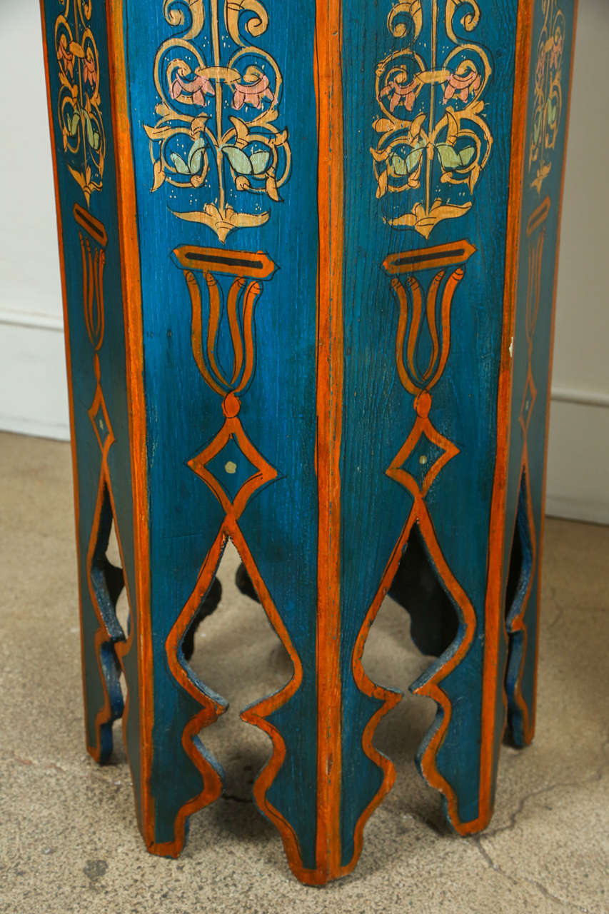 Pair of Moroccan Pedestals Tables In Good Condition In North Hollywood, CA