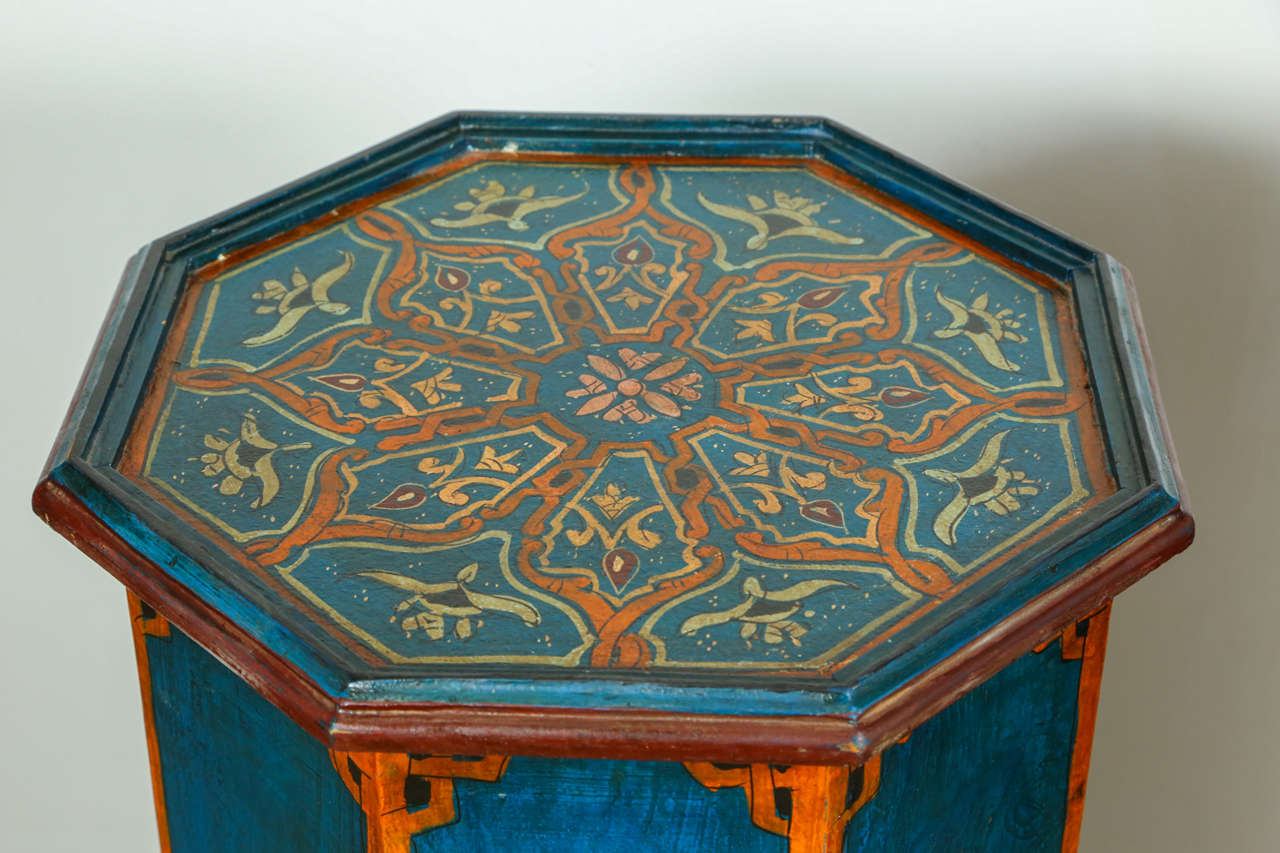 Wood Pair of Moroccan Pedestals Tables