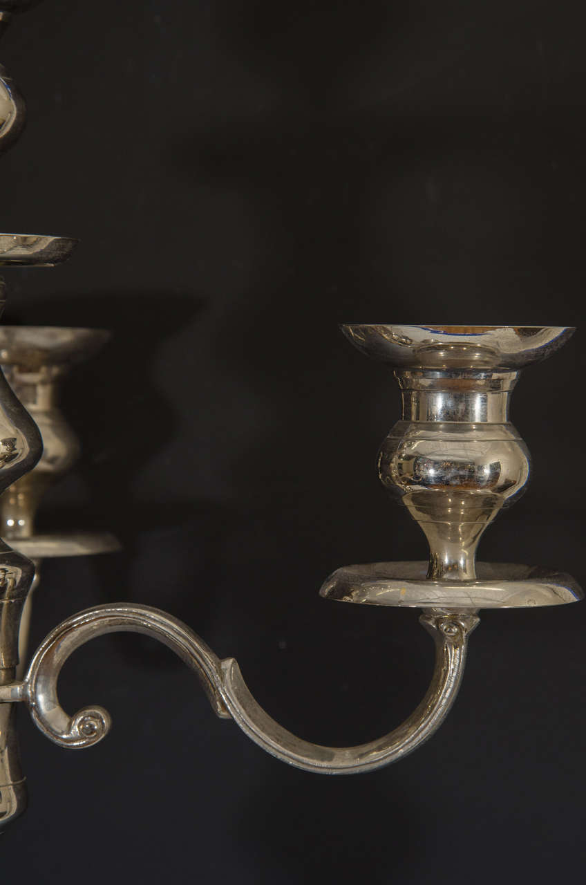Single Early 20th Century, Silver Plate Monumental Candelabra 1