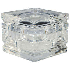 Midcentury Cube Form Lucite Ice Bucket