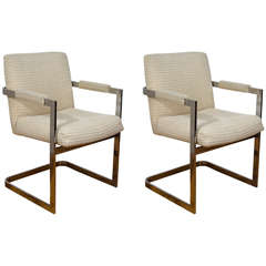 Midcentury Pair of Milo Baughman Armchairs