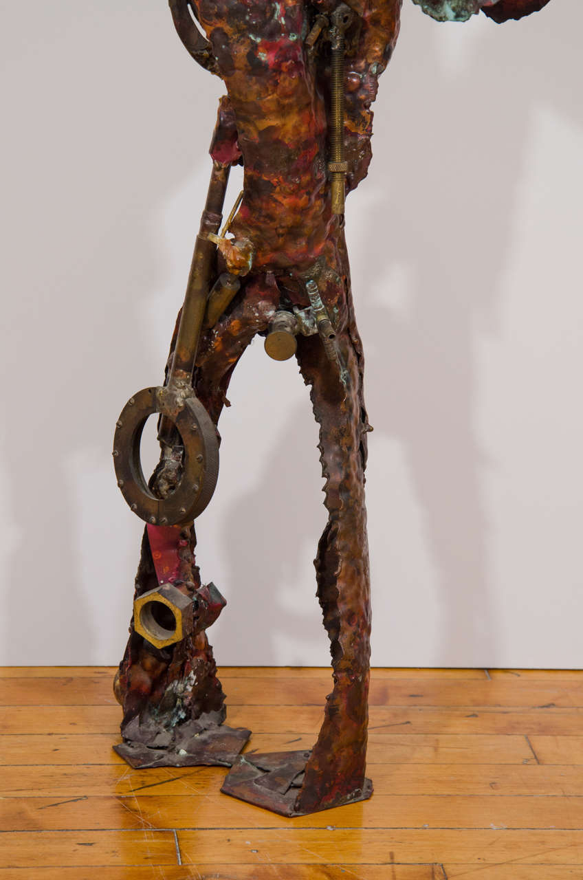 Late 20th Century Brutalist Sculpture of a Male Figure