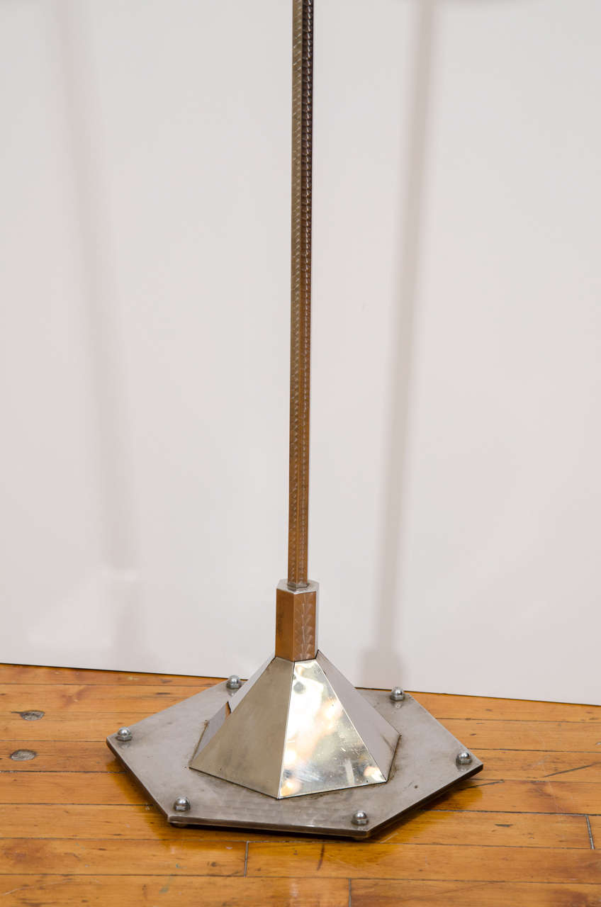 American Art Deco Pair of Walter Kantack Floor or Bridge Lamps For Sale