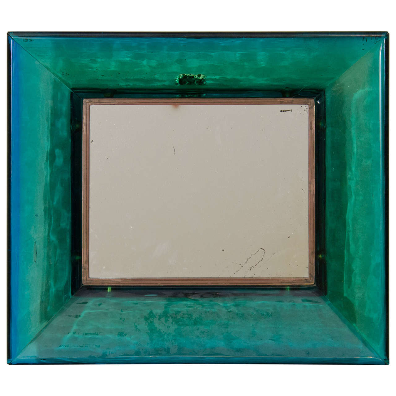 A Midcentury Carlo Scarpa for Venini Glass Frame Wall Mirror