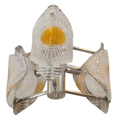 Midcentury Murano Glass Mazzega Chandelier
