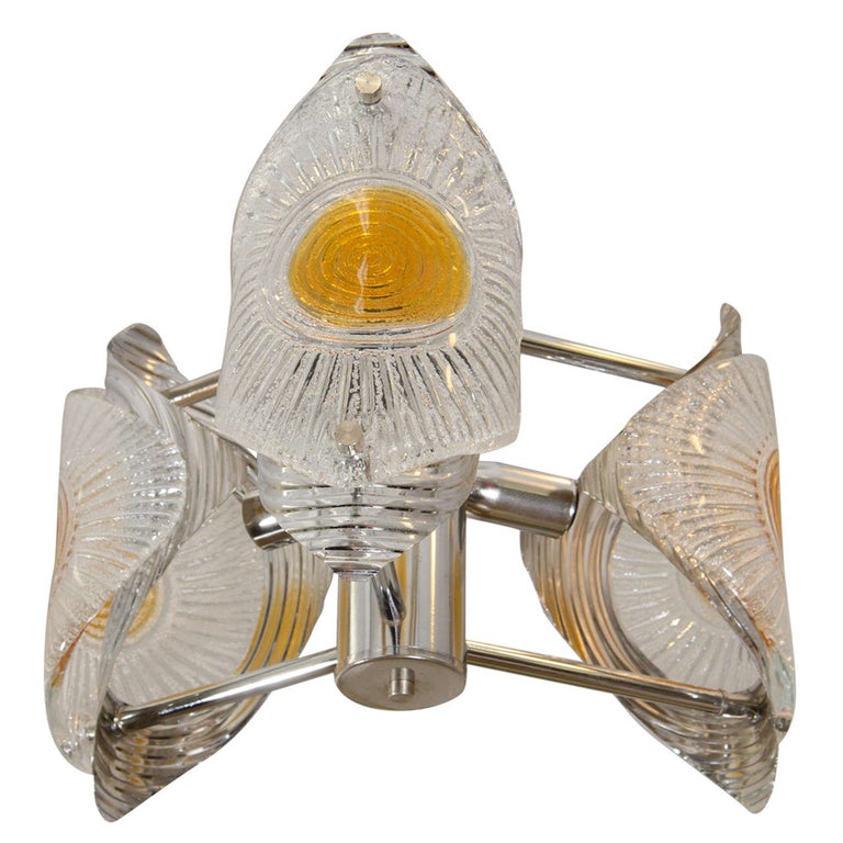 Mazzega Murano glass chandelier, 1970s, offered by Showplace - Luxury - Art - Design - Vintage