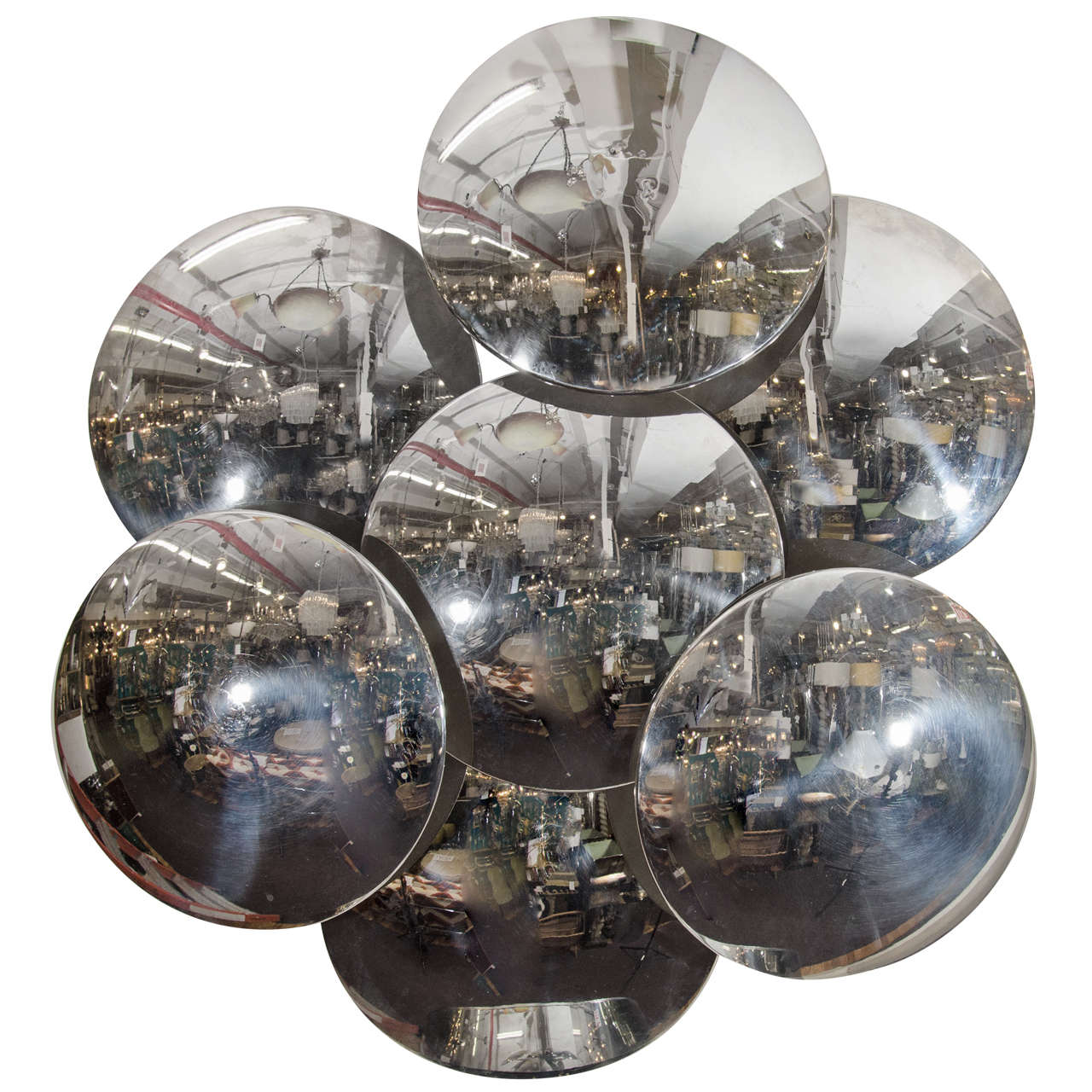 Midcentury Chrome, Abstract Reggiani WallMounted Light Fixture