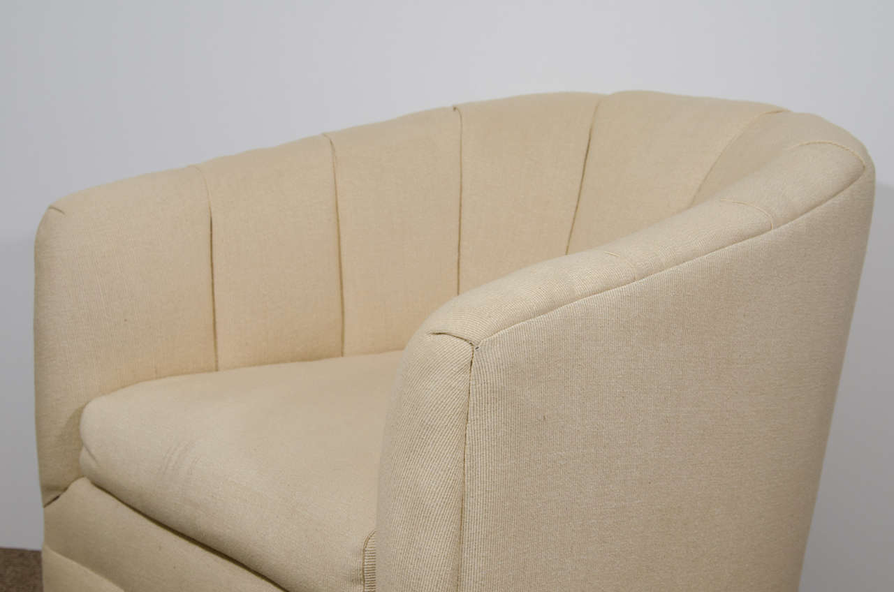 Midcentury Pair of Barrel Back Chairs by Alexvale Furniture Company at