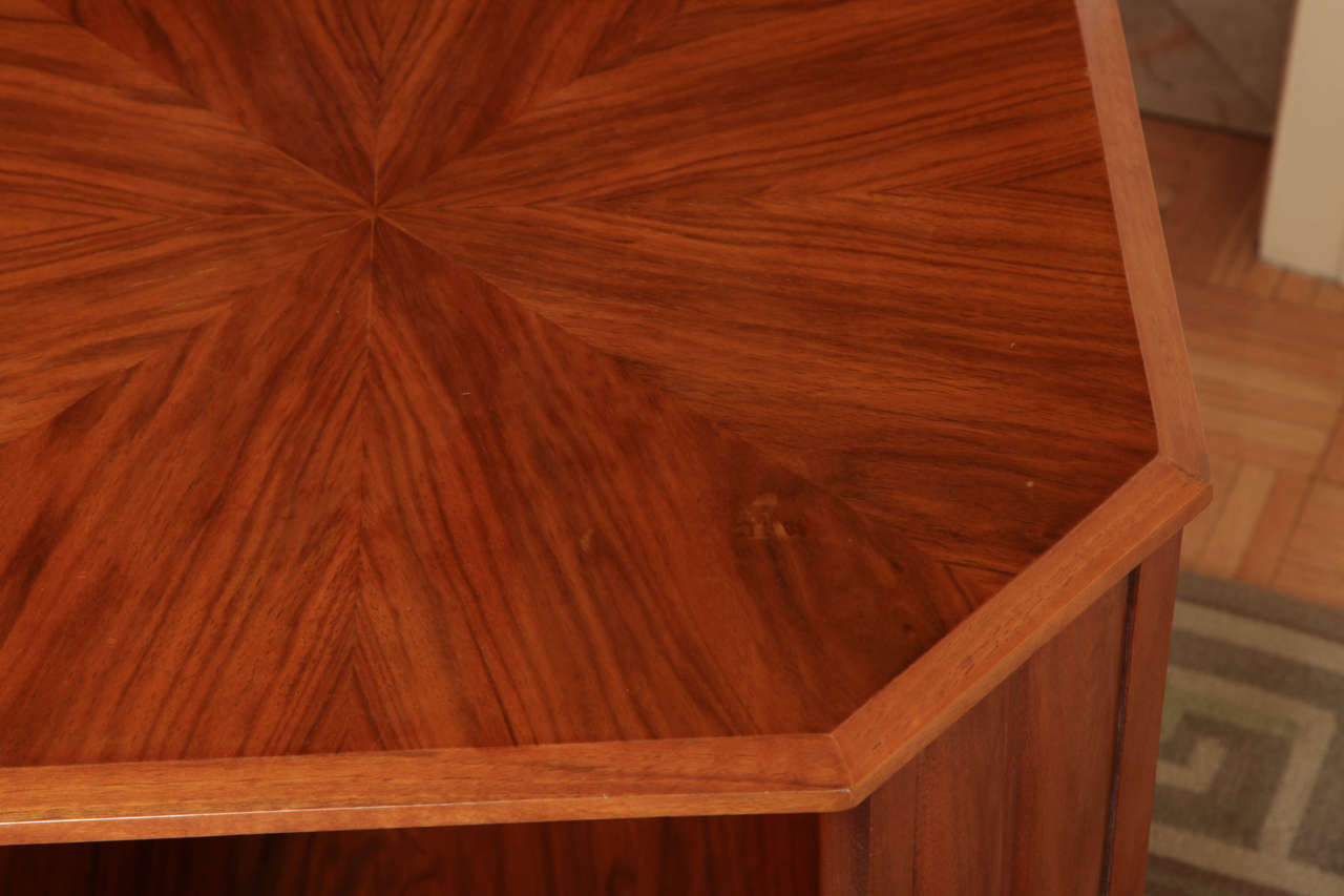 Mahogany Art Deco Walnut Side Table For Sale