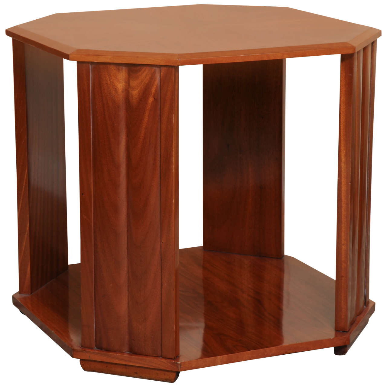 Art Deco Walnut Side Table For Sale