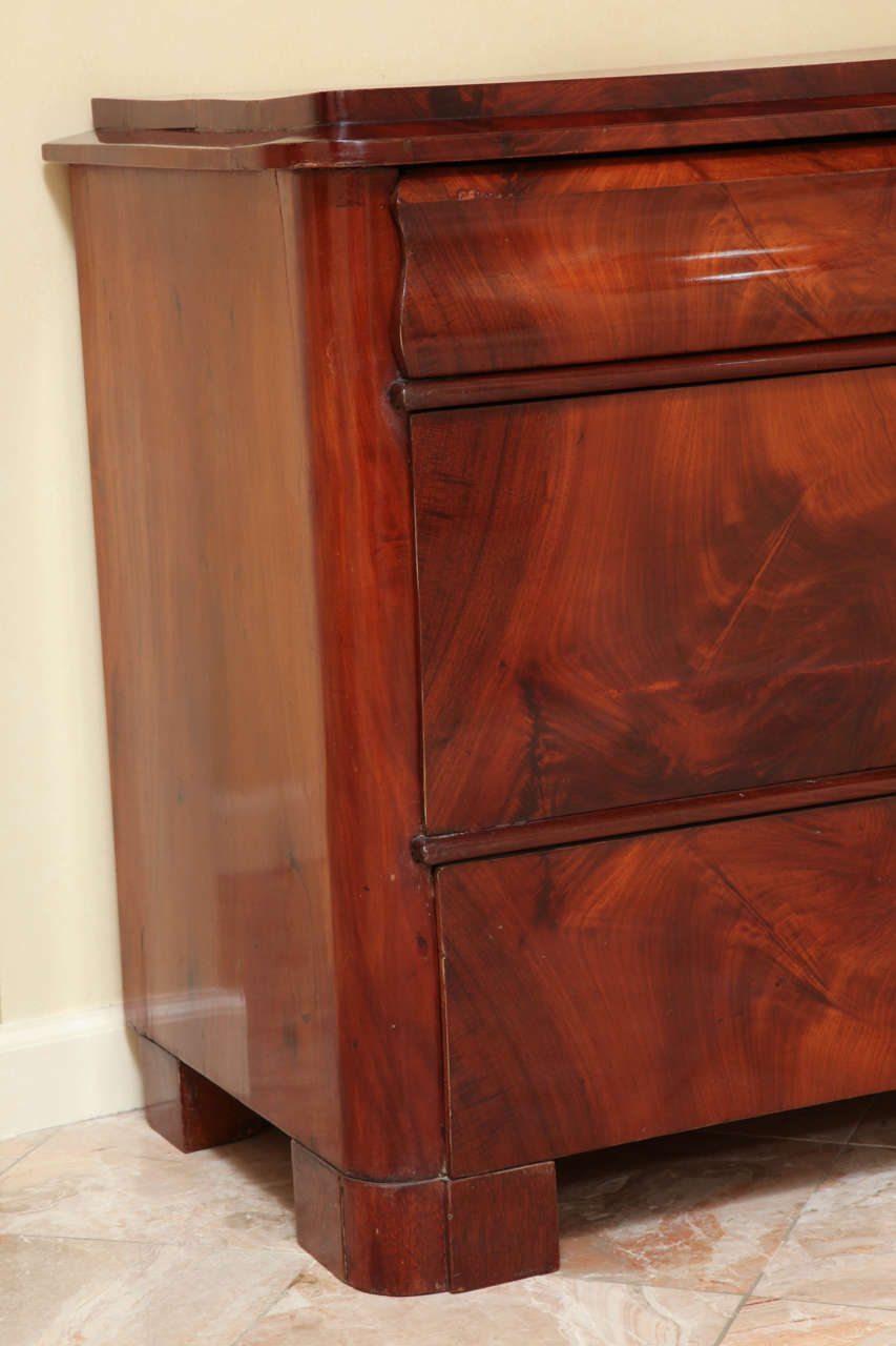 German Biedermeier Mahogany Chest of Drawers