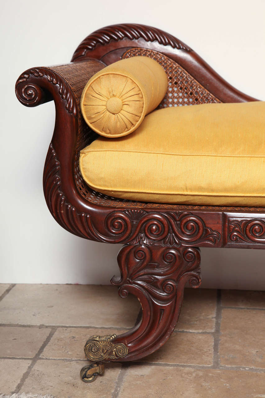 Regency Caned Recamier In Excellent Condition In Westwood, NJ