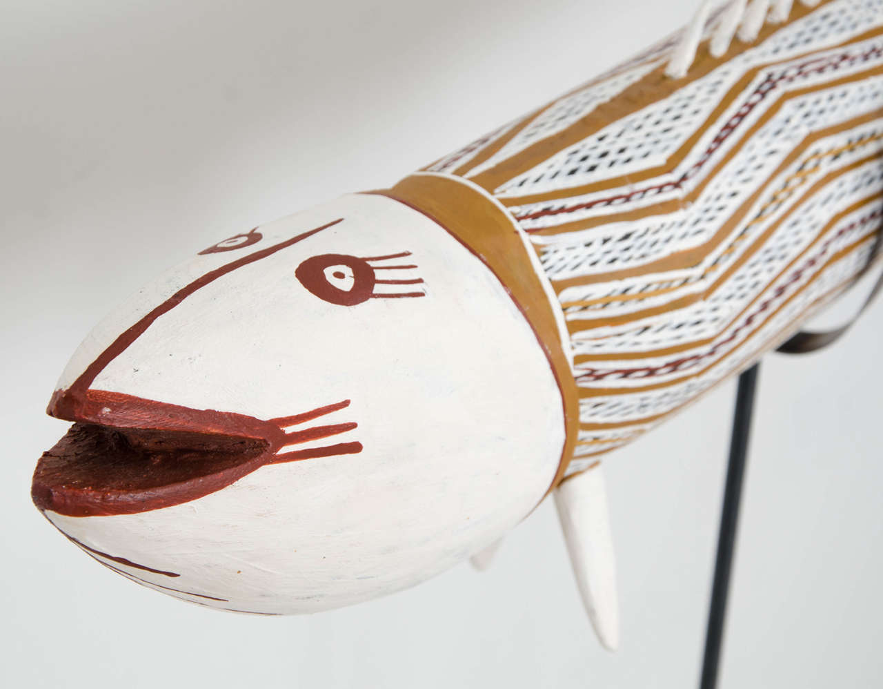 Wood 'Makani' Australian Aboriginal Fish Sculpture For Sale