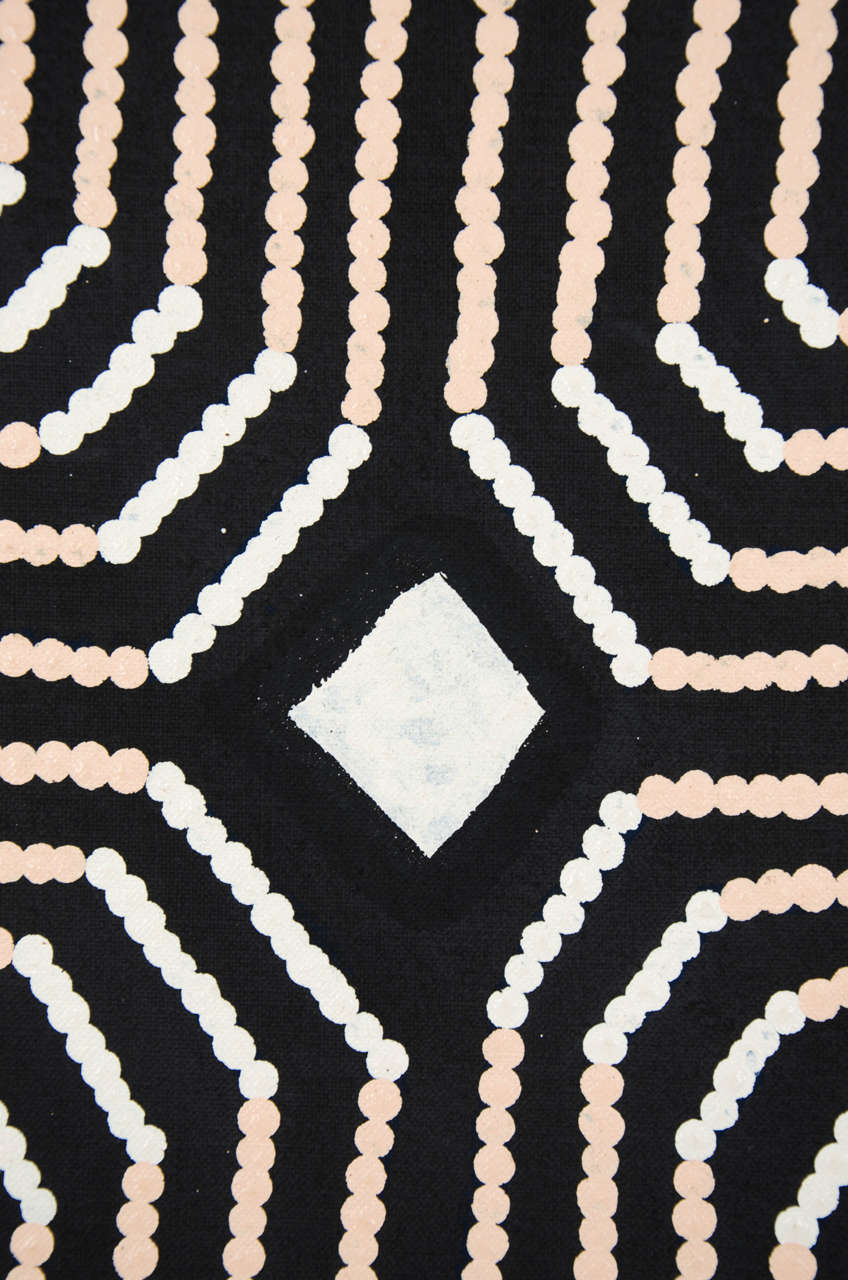 'Itilangi Tjukurpa', Australian Aboriginal Painting, monochrome pattern In Excellent Condition In London, GB