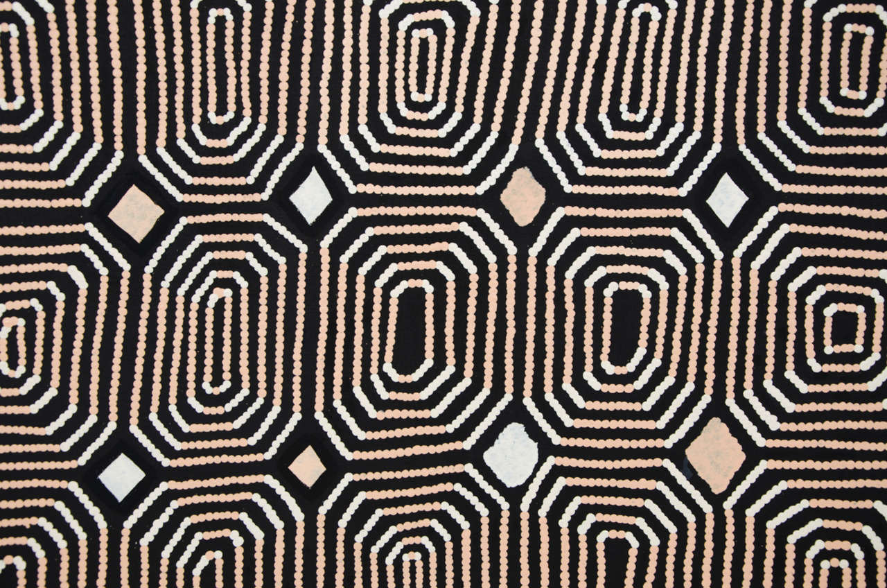 'Itilangi Tjukurpa', Australian Aboriginal Painting, monochrome pattern 3