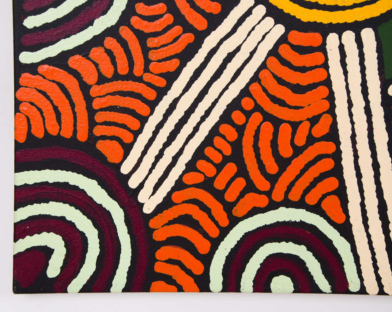 Hand-Painted Large Colourful Aboriginal Australian Acrylic Painting For Sale