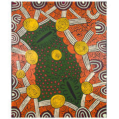 Large Colourful Aboriginal Australian Acrylic Painting