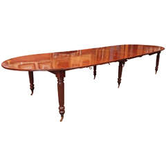 French Louis Philippe Mahogany Dining Table