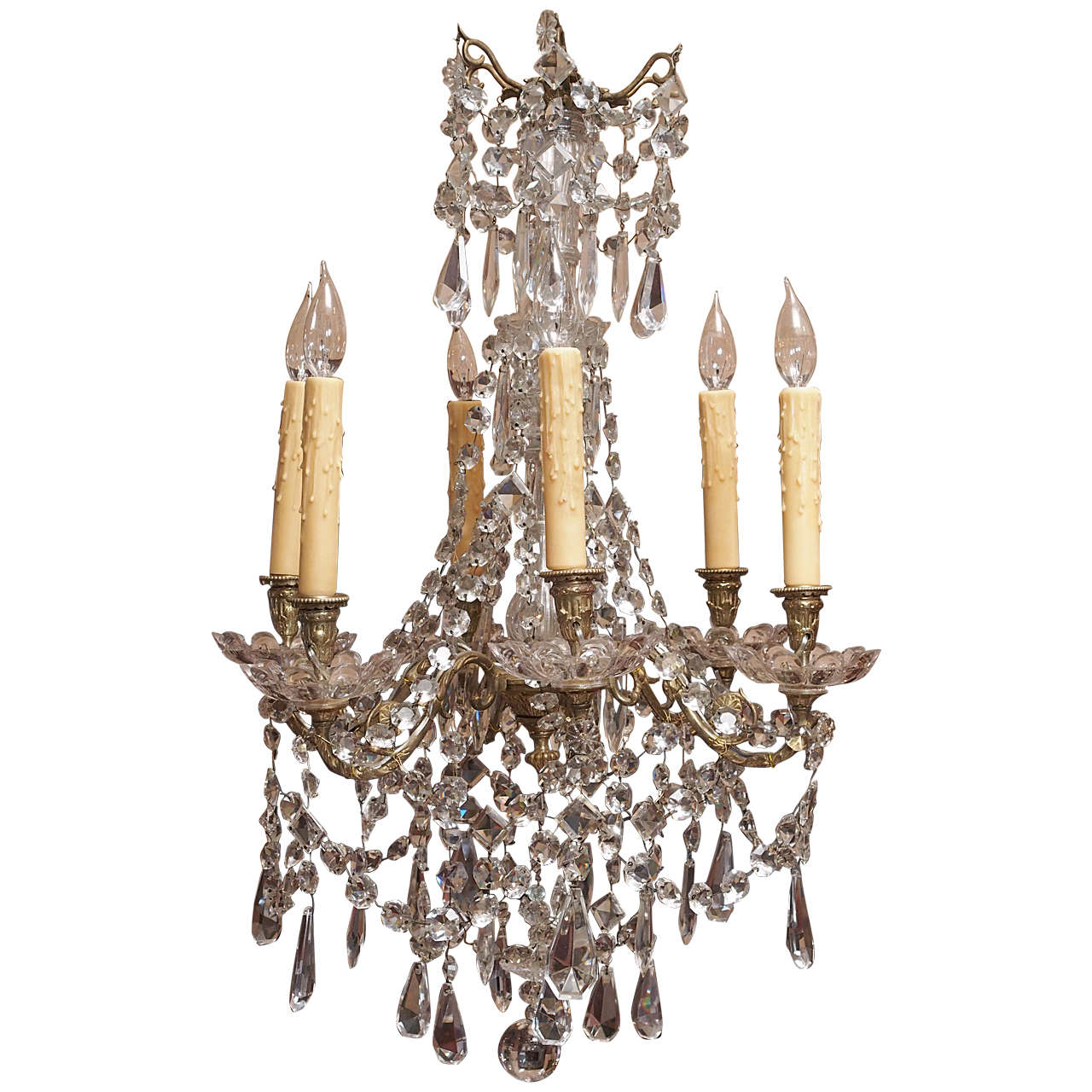 French Restauration Period Crystal Chandelier For Sale