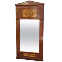 Architectural French Directoire Mahogany Mirror