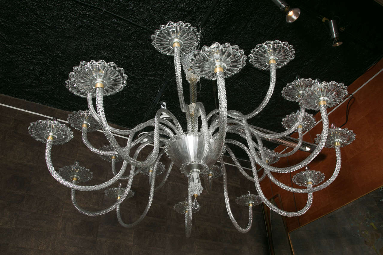 1940s Barovier e Toso Murano Chandelier In Excellent Condition In Paris, FR