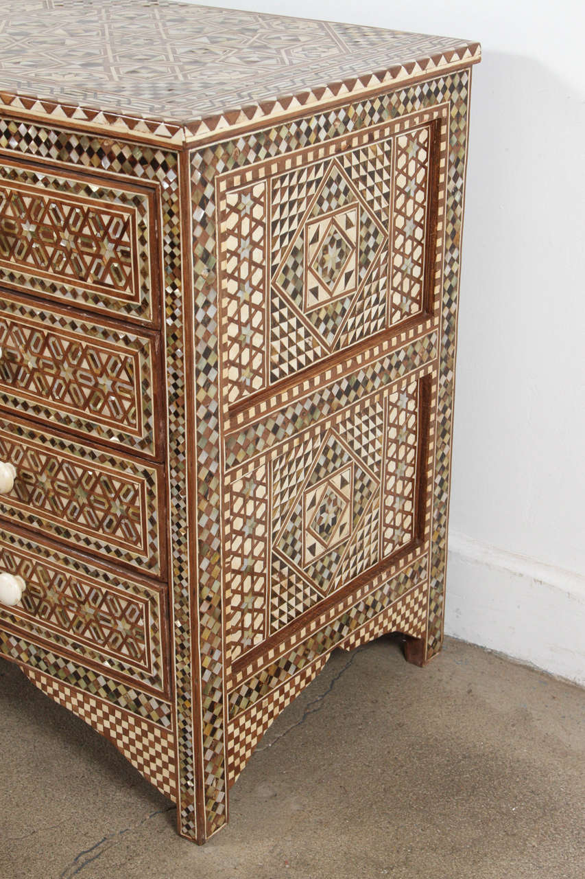20th Century Syrian Mother-of-Pearl and Tortoise Sideboard