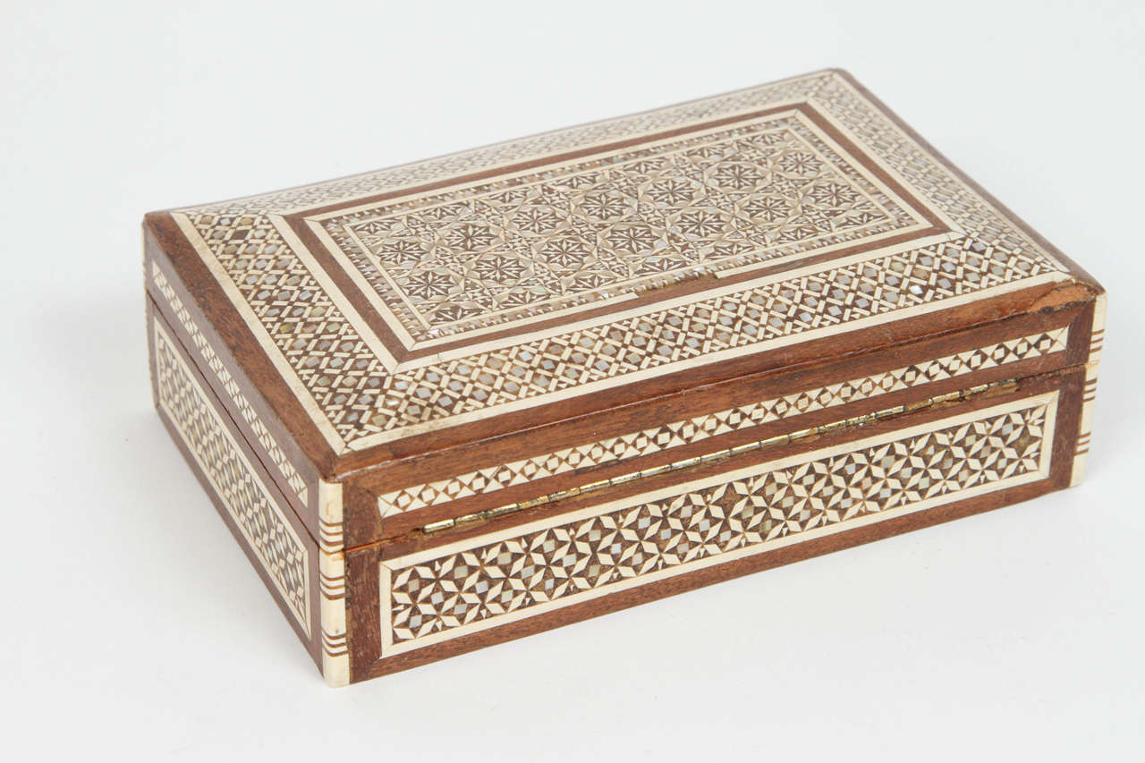 Islamic Antique Syrian Mother of Pearl Inlay Box