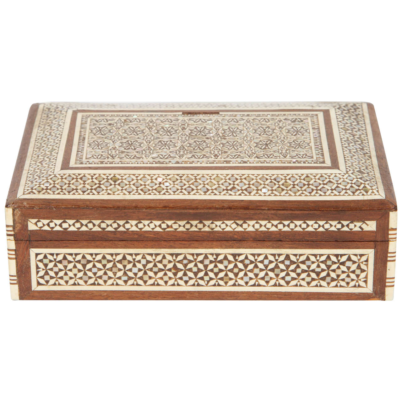 Antique Syrian Mother of Pearl Inlay Box
