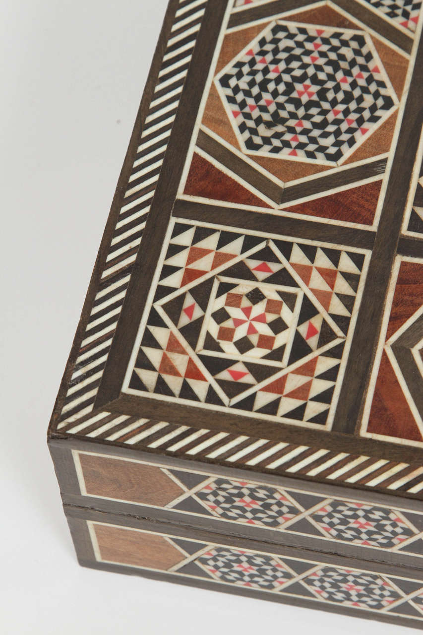 Inlay Syrian Inlaid Mosaic Backgammon Box