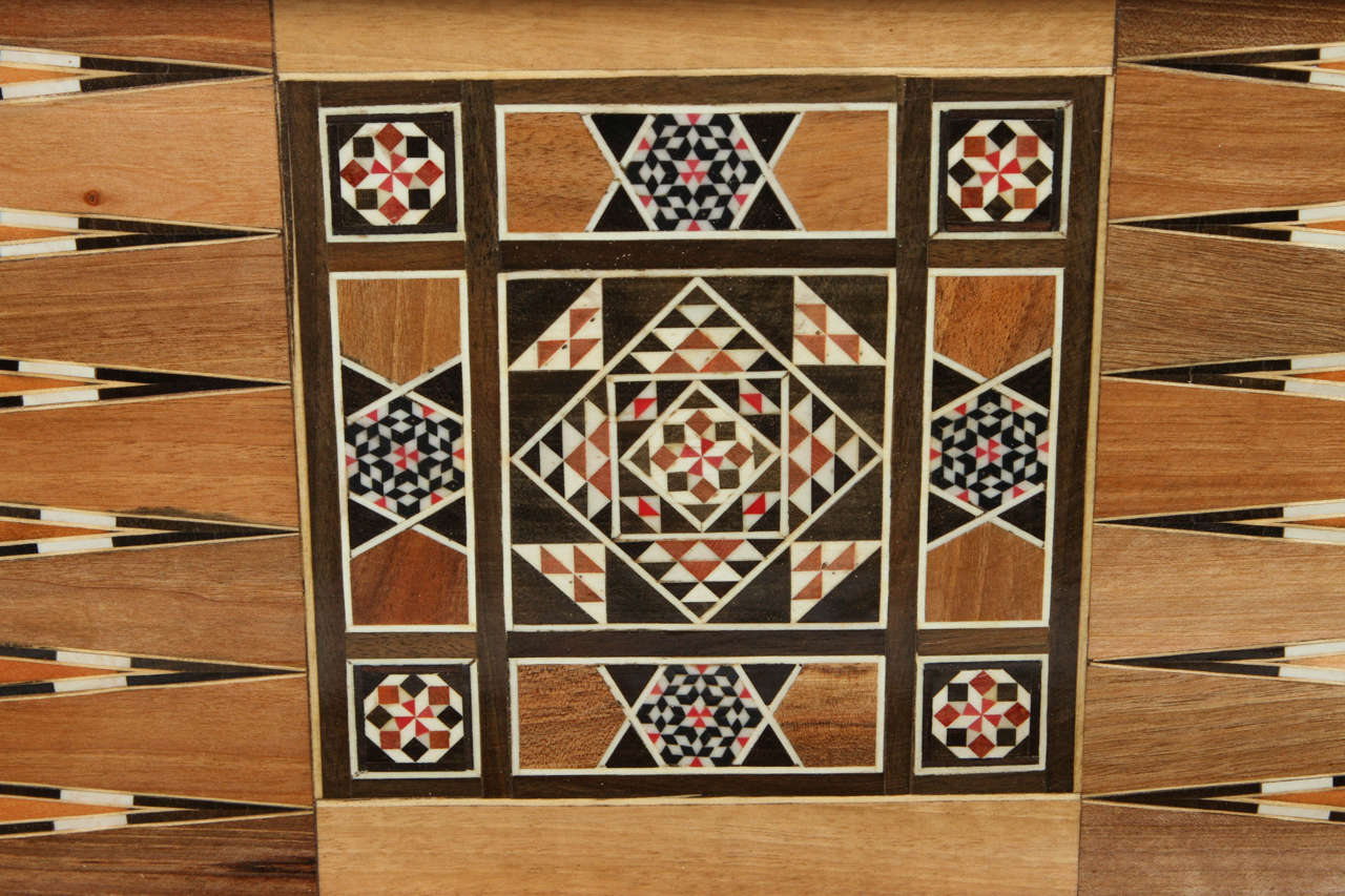 20th Century Syrian Inlaid Mosaic Backgammon Box
