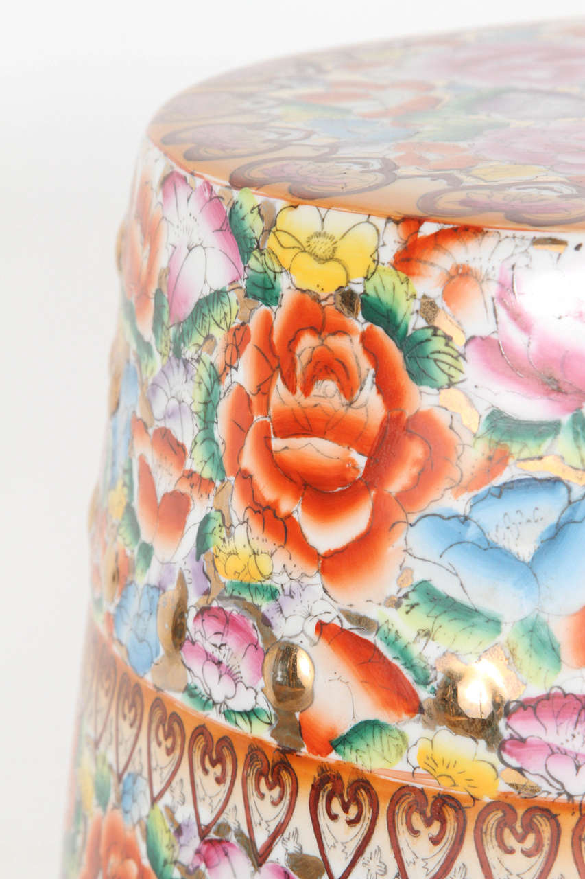 Chinesischer Keramik-Gartenhocker mit Glücksmünzchen (20. Jahrhundert) im Angebot