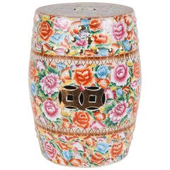 Chinese Ceramic Garden Stool with Lucky Coins