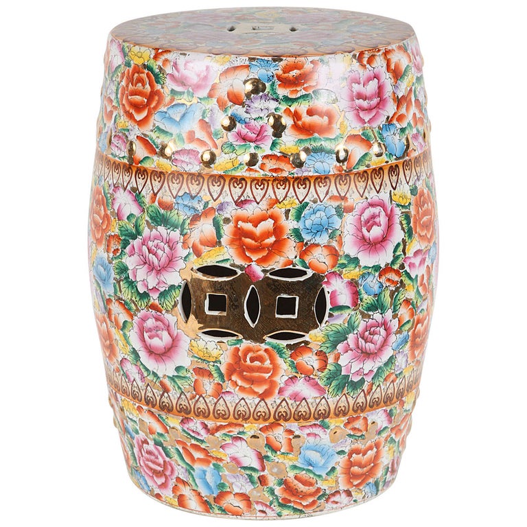 Chinese Ceramic Garden Stool With Lucky, Chinese Garden Seats Ceramic
