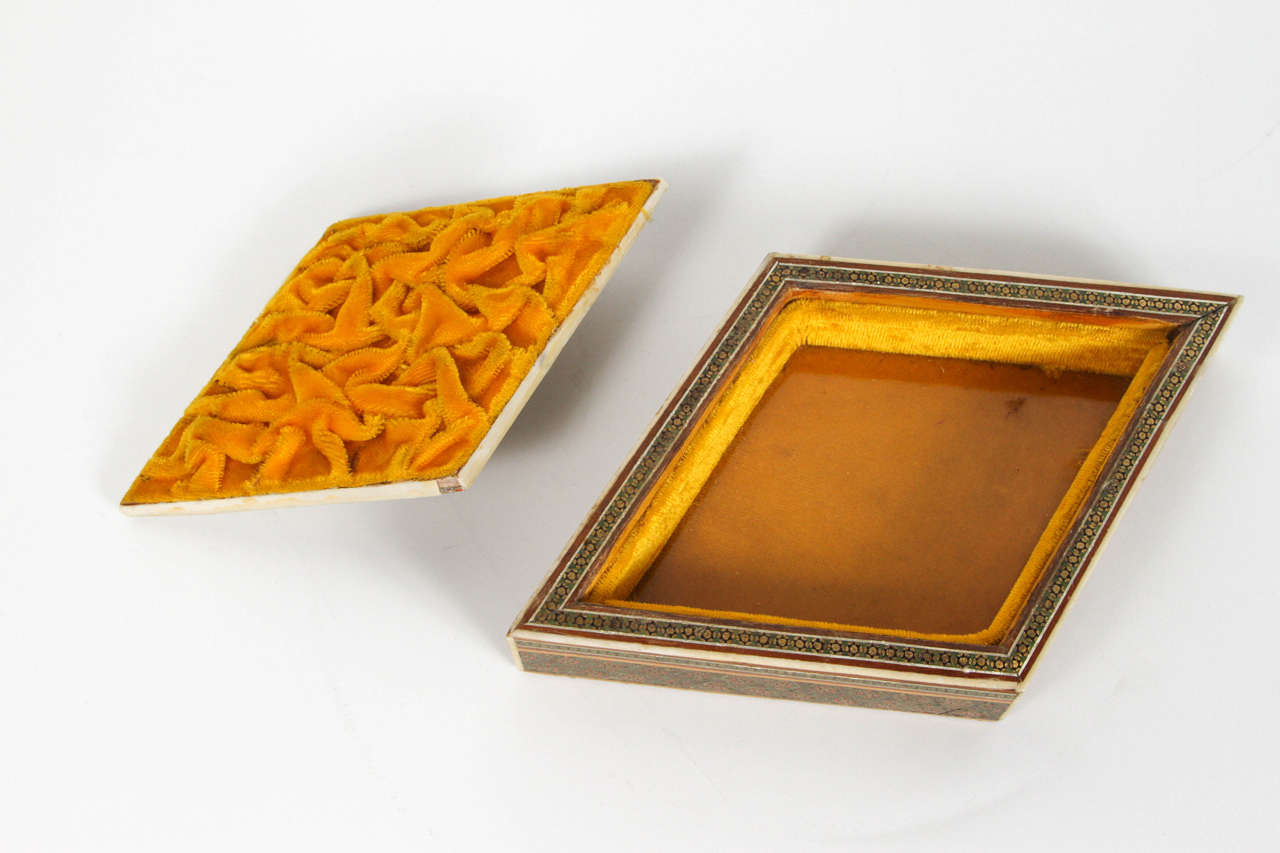 Inlay Anglo-Indian Micro Mosaic Inlaid Jewelry Box