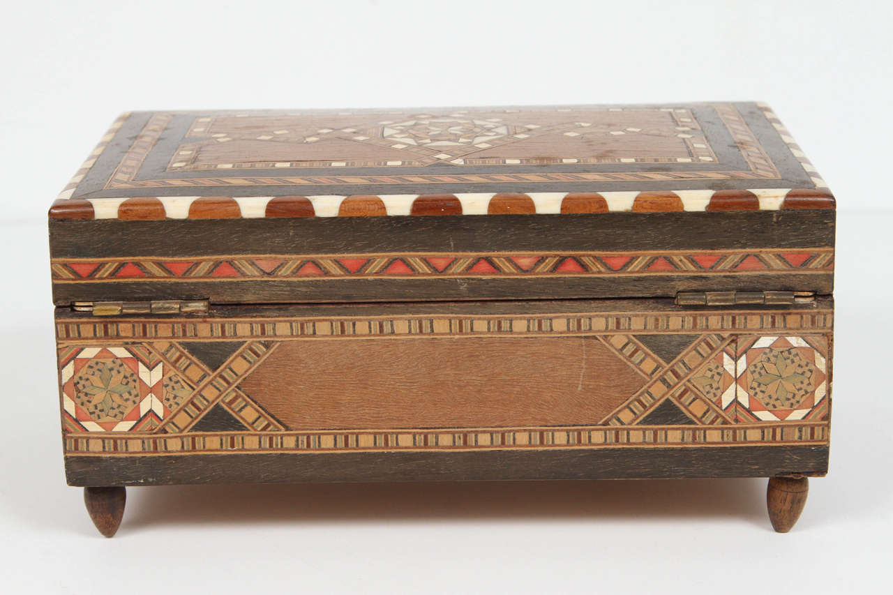 Inlay Spanish Inlaid Marquetry Jewelry Music Box